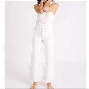NWT Rollas White High Waisted Flares!